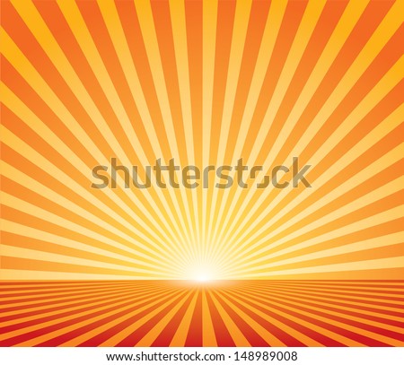 Abstract Sunset Vector Background.