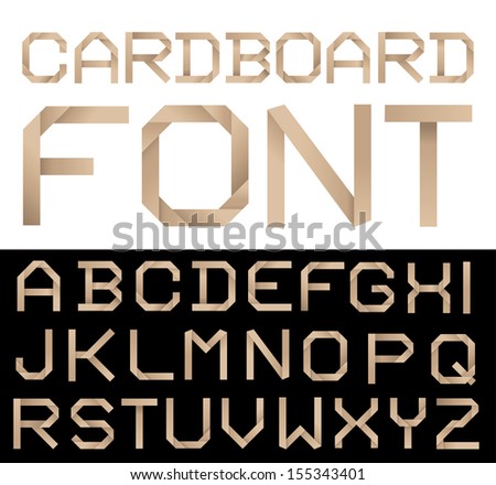 Cardboard alphabet vector illustration Cardboard alphabet vector illustration