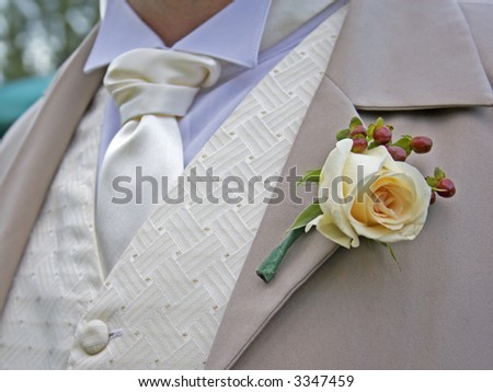Close up of a suit as worn by a best man