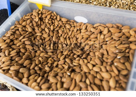 Almonds in a box