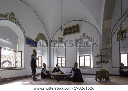 The kitchen of the Dervishes (Matbah) located in Mevlana Museum, Konya - Turkey