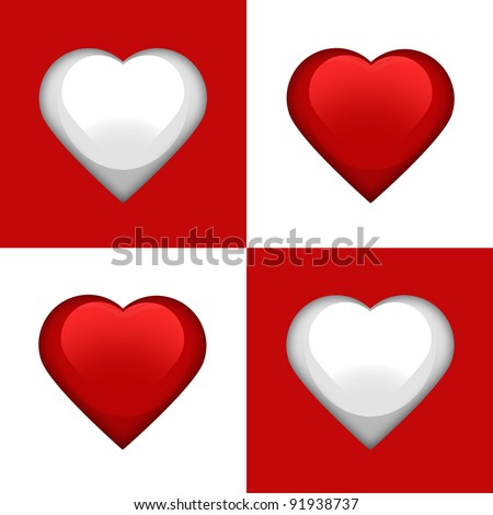 Four Love Hearts