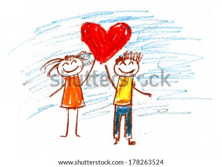 Happy kids with heart. International Children's Day