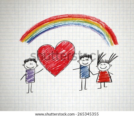 Happy people (kids drawing)