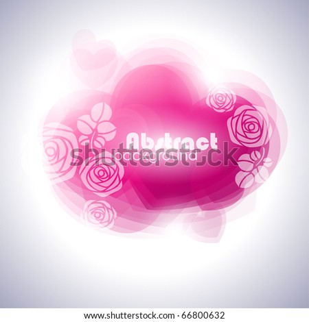 Abstract pink hearts. Vector illustration.