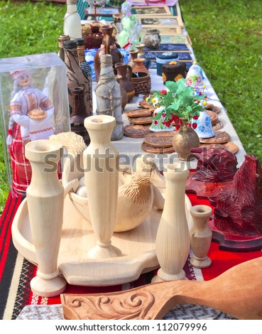 Household items and souvenirs made of wood