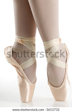 Ballet Dancing Shoes on Dancer In Ballet Shoes Dancing In Pointe Stock Photo 3653732