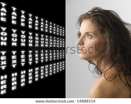 cute girl on her left side looking far away with light coming on her face