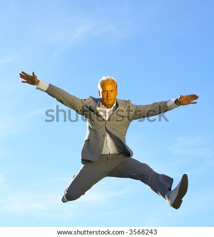 the businessman jump