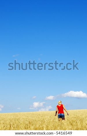 Woman countryside