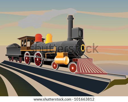 Cartoon Steam Train