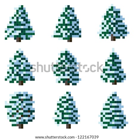 Snowy Pine Tree Vector