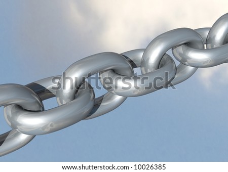 3d rendering of some chrome chains