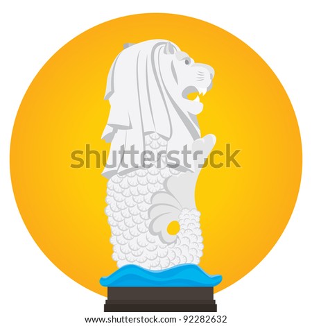 Picture Singapore Handshake on Singapore Lion Statue Stock Vector 92282632   Shutterstock