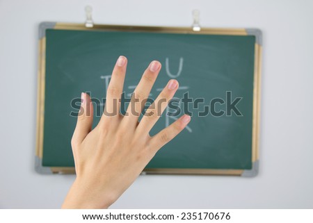 Raised his hand to answer questions