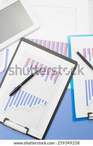 Close-up of financial statements