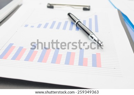 Close-up of financial statements
