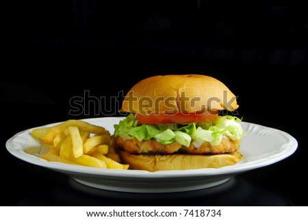 Delicious grilled salmon burger