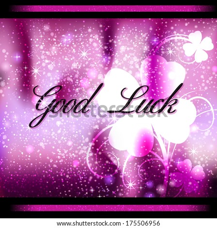 Square greeting card Good Luck