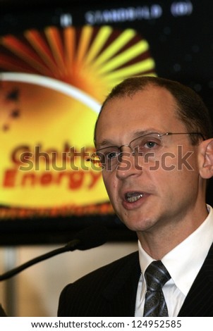 VIENNA - SEPTEMBER 18, 2007: Sergei Kirienko, head of Roastom, the state nuclear energy corporation in Vienna, Austria, on September 18, 2007.