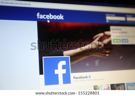 New York City - Sept. 22: The Home Page Of Facebook In New York City On Sunday, September 22, 2013.