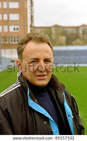 BELGRADE, YUGOSLAVIA - MARCH 29: Zeljko Raznatovic, better known as Arkan, is at a practice session of his soccer team on March 29, 1999 in Belgrade, Yugoslavia.