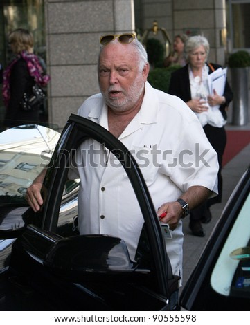 BUDAPEST, HUNGARY - SEPT 29: Hollywood movie producer Andy Vajna gets into his car outside a hotel in Budapest, Hungary, on Thursday,  September 29, 2011. Vajna produced such film classics as Rambo, Evita and The Terminator.