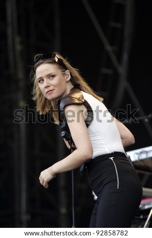 BUDAPEST, HUNGARY - AUG 16: Irish electronica singer Roisin Murphy perform in concert at the annual Sziget music festival in Budapest, Hungary, on Saturday, August 16, 2008.