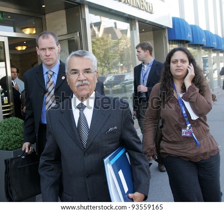 VIENNA, AUSTRIA - SEPT 11: Saudi oil minister Ali I. Naimi arrives at the 142nd meeting of the Organization of Petroleum Exporting Countries (OPEC) on Monday, September 11, 2006 in Vienna, Austria