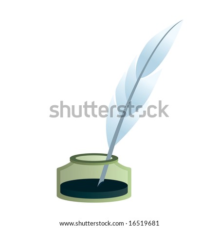 Feather Pen Stock Vector Illustration 16519681 : Shutterstock