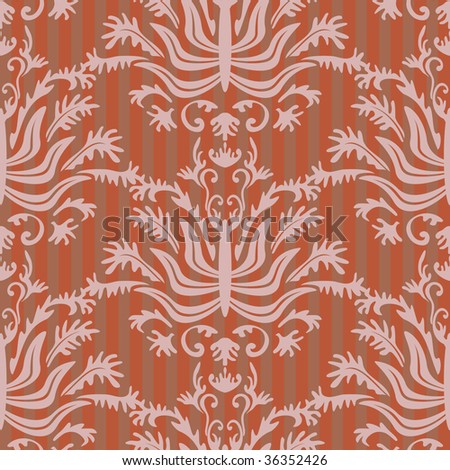 Damask Wallpaper on Damask Wallpaper Stock Vector 36352426   Shutterstock