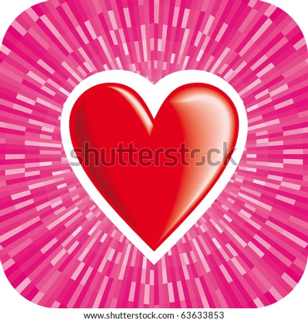 red love heart background. stock vector : Vector red Love