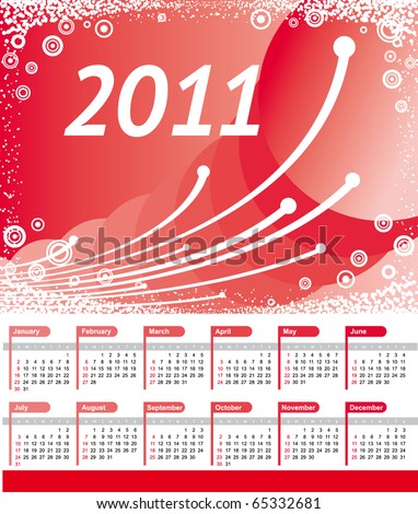 2011 Calendar Backgrounds. Vector 2011 Calendar with