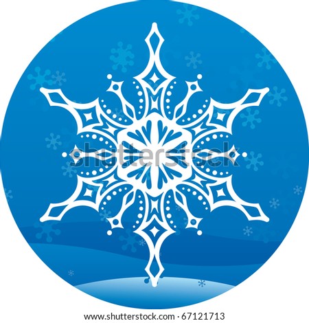 Snowflake Icon Stock Vector Illustration 67121713 : Shutterstock