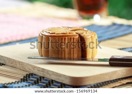 Chinese moon cake food for Chinese mid-autumn festival