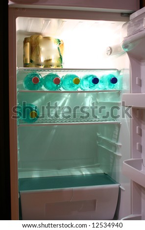 small fridge in caravan car