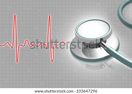 Stethoscope And Ecg Stock Photo 103647296 : Shutterstock