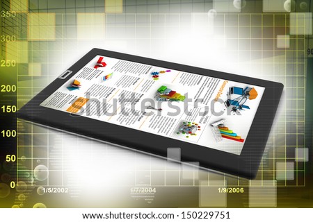 Business news on tablet pc