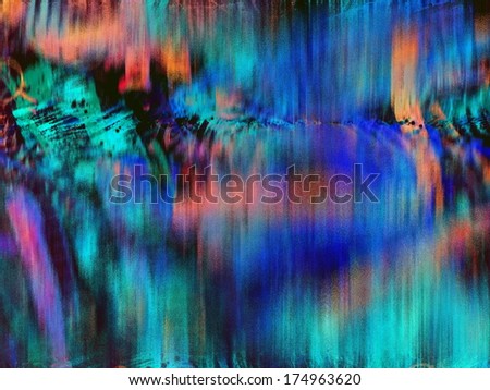 Abstract explosion of colours on black background