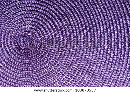 Close-up of purple food stands. The spiral structure. On the side.