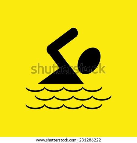 Summer sports icons - swimming icon