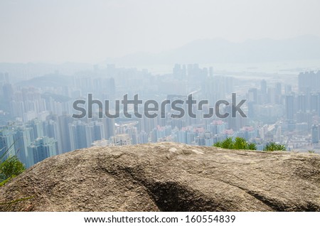 Kowloon view from Lion rock, Hong Kong