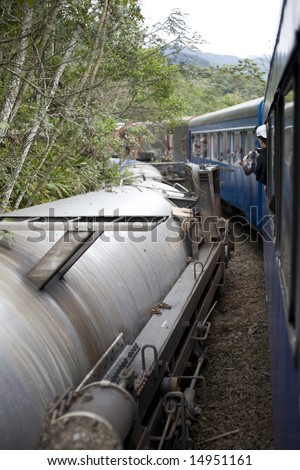 A train wreck in Parana State - Brazil.