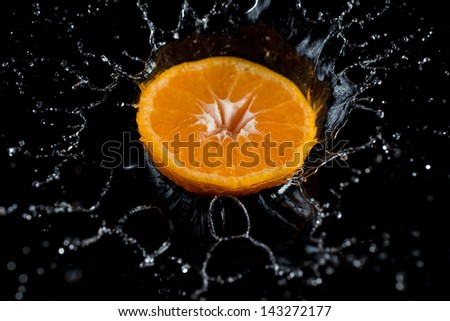 fruits in water lemon orange mandarin