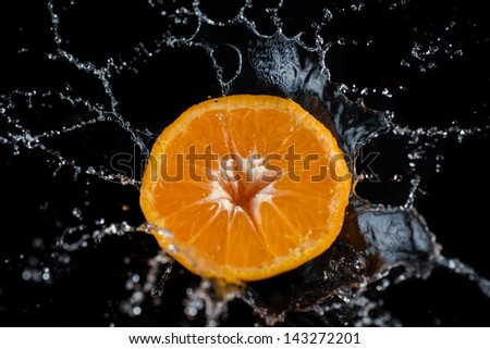 fruits in water lemon orange mandarin