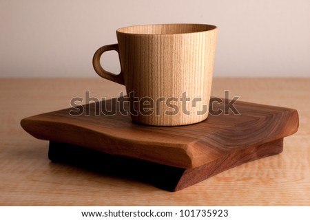 Wooden Mug on Wood