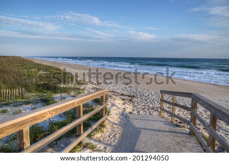 Morning in Cape Canaveral National Seashore in Florida.