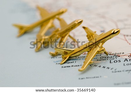 Three Golden Planes. Map is Copyright and Trademark Free, Downloaded off www.nationalatlas.gov