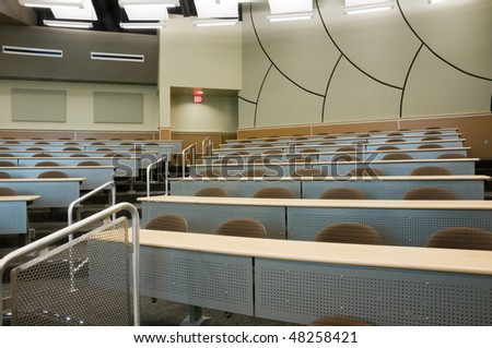 Close up of Lecture Hall at College