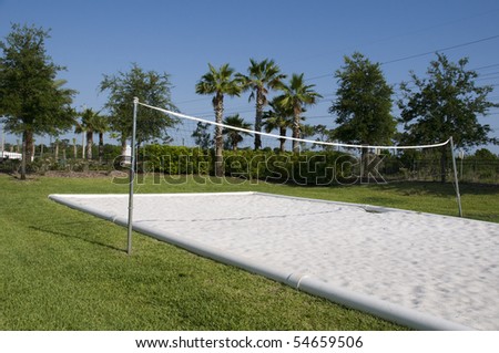 Volleyball Court in Neighborhood